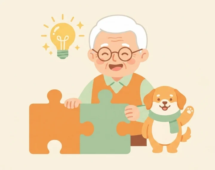 같은 그림 카드를 찾는 짝 맞추기 놀이 장면
